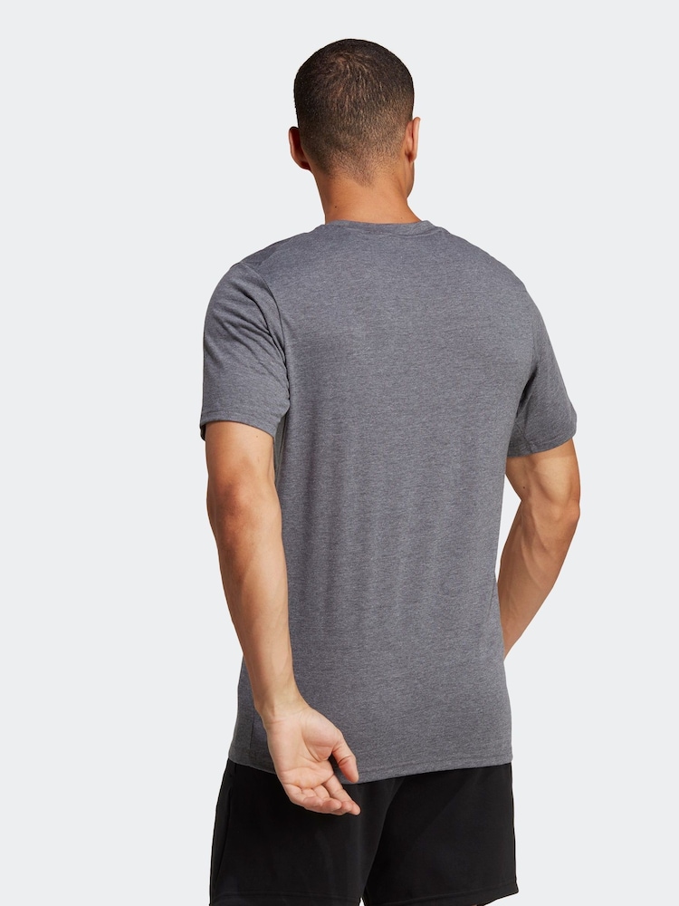 adidas Grey 100% Cotton Train Essentials Feelready Training T-Shirt - Image 2 of 7