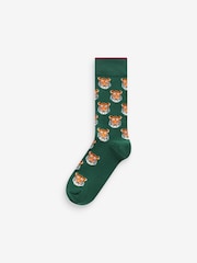 Safari Animals Fun Pattern Socks 8 Pack - Image 6 of 9