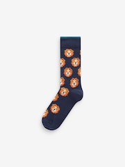 Safari Animals Fun Pattern Socks 8 Pack - Image 8 of 9