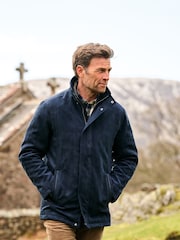 Brook Taverner Blue Faux Suede Padded Jacket - Image 1 of 6