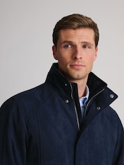 Brook Taverner Blue Faux Suede Padded Jacket - Image 4 of 6