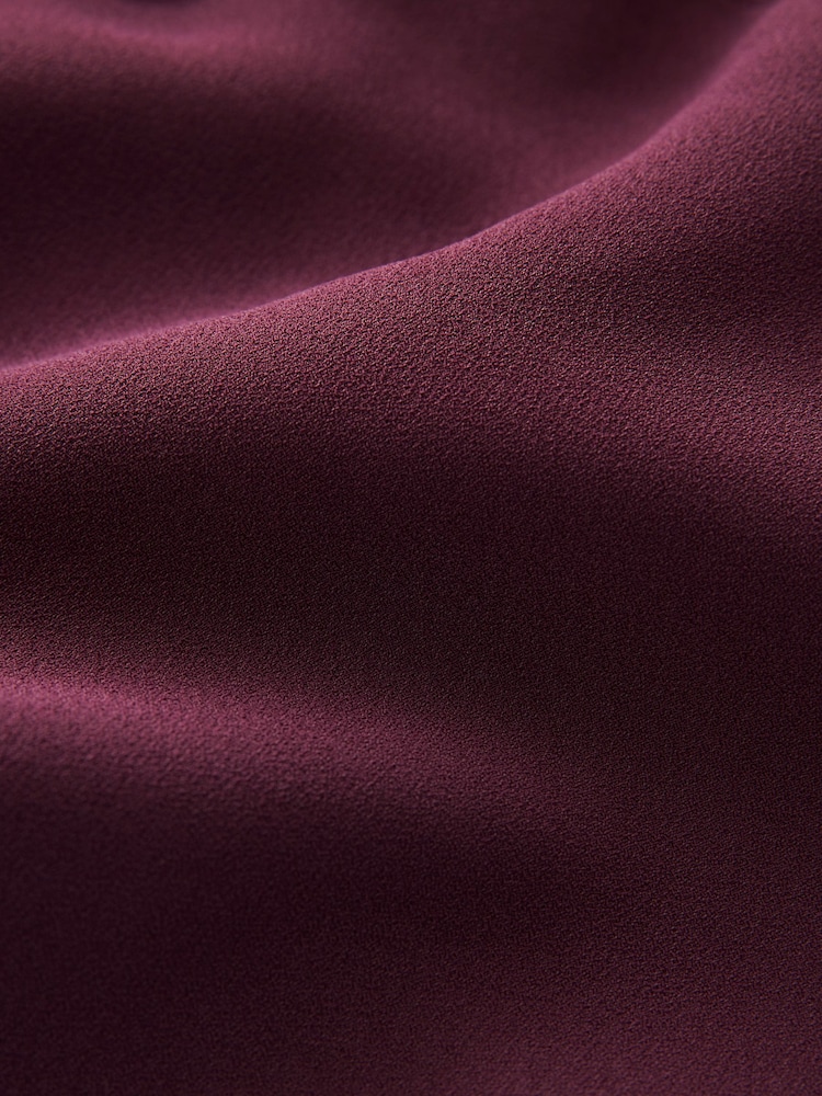 Plum Purple Tailored Crepe Single Breasted Blazer - Image 6 of 6