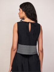 Ro&Zo Black Contrast Stitch Shell Top - Image 5 of 6
