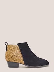 White Stuff Black Suede Pony Willow Ankle Boots - Image 1 of 4