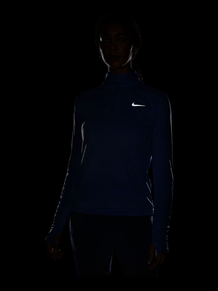 Nike Mid Blue Dri-FIT Pacer 1/4Zip Running Top - Image 4 of 4