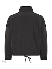 Yours Curve Black Lightweight Funnel Neck Jacket - Image 7 of 7