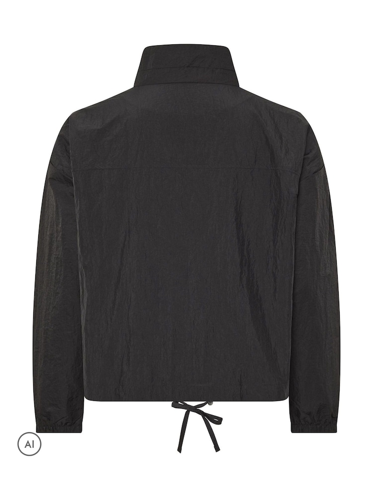 Yours Curve Black Lightweight Funnel Neck Jacket - Image 7 of 7