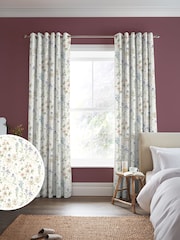 Laura Ashley Chalk Pink Wild Meadow Made to Measure 100% Cotton Curtains - Image 1 of 9