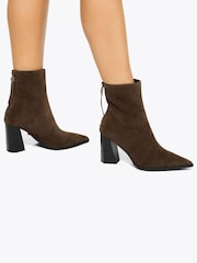 Kurt Geiger London Brown Lilly Suede Ankle Boots - Image 1 of 5
