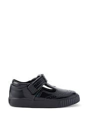 Kickers Black Infants Tovni Brogue T-Bar Patent Leather School Shoes - Image 1 of 9