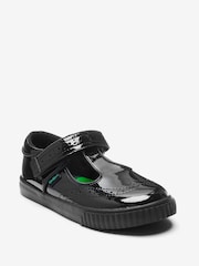 Kickers Black Infants Tovni Brogue T-Bar Patent Leather School Shoes - Image 2 of 9