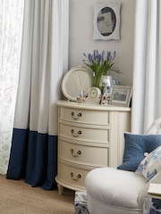 Laura Ashley Ivory Clifton Half Moon 4 Drawer Chest - Image 1 of 3