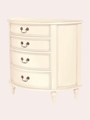 Laura Ashley Ivory Clifton Half Moon 4 Drawer Chest - Image 3 of 3