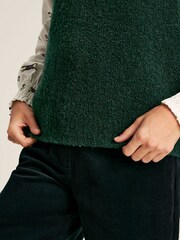 Joules Lily Green Bouclé Vest - Image 5 of 8