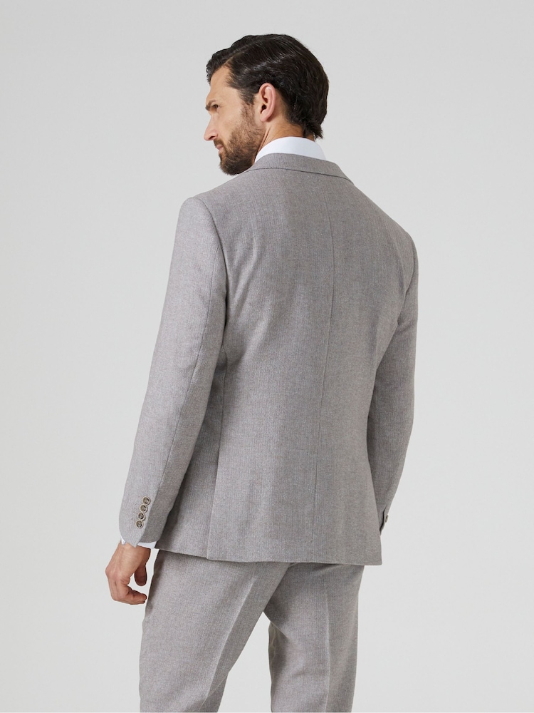 Skopes Grey Jude Tweed Tailored Fit Suit Jacket - Image 3 of 6