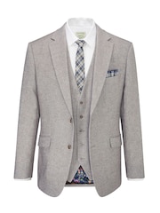 Skopes Grey Jude Tweed Tailored Fit Suit Jacket - Image 5 of 6