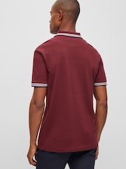 BOSS Maroon Red/Burgandy Tipping Paddy Polo Shirt - Image 2 of 5
