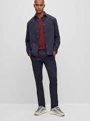 BOSS Maroon Red/Burgandy Tipping Paddy Polo Shirt - Image 3 of 5