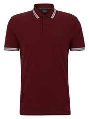 BOSS Maroon Red/Burgandy Tipping Paddy Polo Shirt - Image 5 of 5