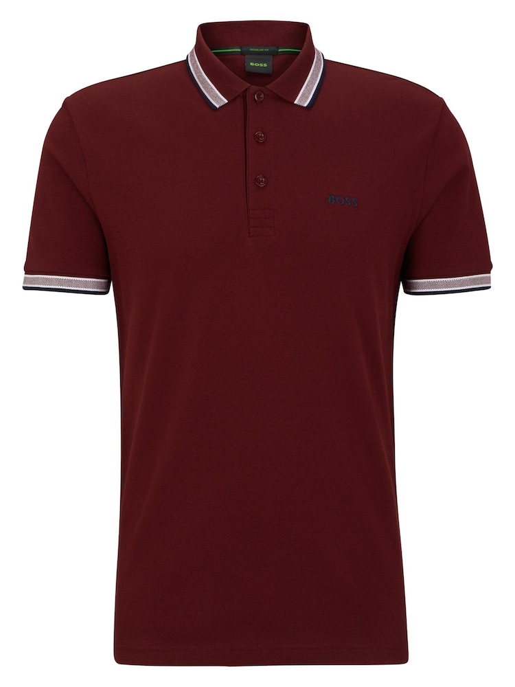 BOSS Maroon Red/Burgandy Tipping Paddy Polo Shirt - Image 5 of 5 BOSS Maroon Red/Burgandy Tipping Paddy Polo Shirt - Image 5 of 5