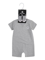 Converse Grey Romper and Bootie Baby Set - Image 7 of 7