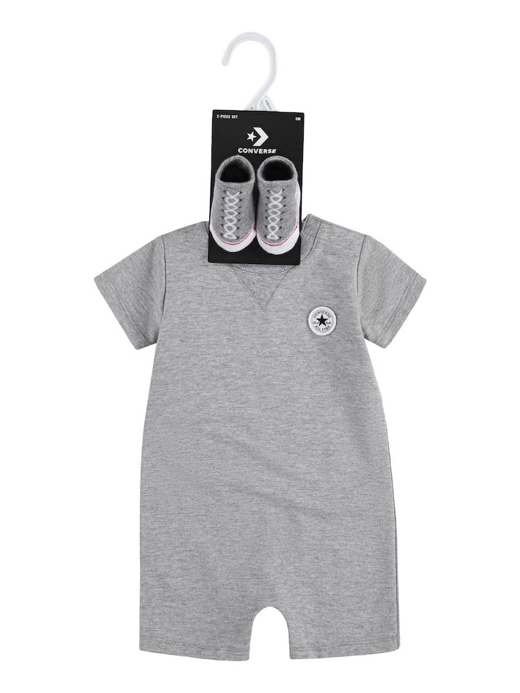 Converse Grey Romper and Bootie Baby Set - Image 7 of 7