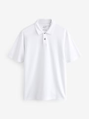 White Textured Short Sleeve Polo Shirt - Image 5 of 7