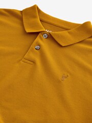 Amber Yellow Regular Fit Short Sleeve Pique Polo Shirt - Image 5 of 6