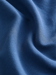 Mid Blue Regular Fit Short Sleeve Pique Polo Shirt - Image 7 of 7