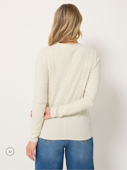 Long Tall Sally White Polka Dot Long Sleeve High Neck Top - Image 3 of 6