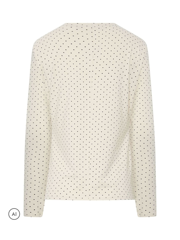 Long Tall Sally White Polka Dot Long Sleeve High Neck Top - Image 6 of 6 Long Tall Sally White Polka Dot Long Sleeve High Neck Top - Image 6 of 6