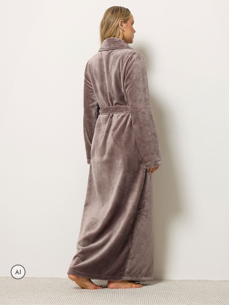 Long Tall Sally Natural Super Luxe Maxi Dressing Gown - Image 2 of 6 Long Tall Sally Natural Super Luxe Maxi Dressing Gown - Image 2 of 6