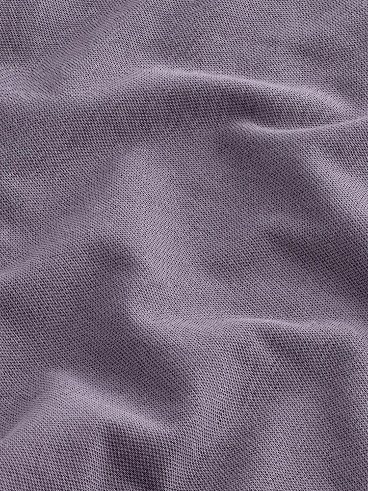 Purple Regular Fit Short Sleeve Pique Polo Shirt - Image 8 of 8 Purple Regular Fit Short Sleeve Pique Polo Shirt - Image 8 of 8