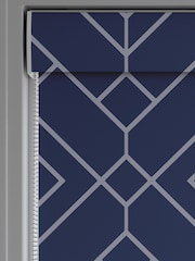 Blue Lattice Geo Made to Measure Roller Blind - Image 4 of 6