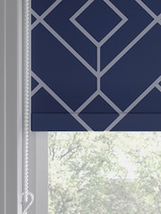 Blue Lattice Geo Made to Measure Roller Blind - Image 5 of 6