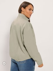 Yours Curve Grey Lightweight Funnel Neck Jacket - Image 3 of 7