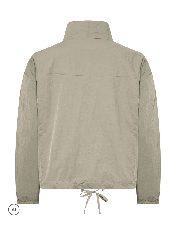 Yours Curve Grey Lightweight Funnel Neck Jacket - Image 7 of 7