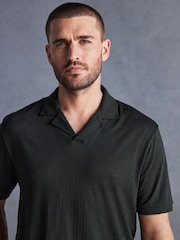Olive Green Signature Modal Cuban Collar Polo Shirt - Image 1 of 9