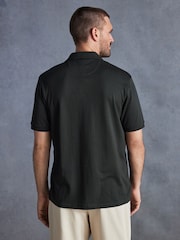 Olive Green Signature Modal Cuban Collar Polo Shirt - Image 4 of 9