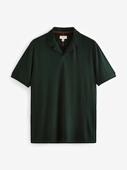 Olive Green Signature Modal Cuban Collar Polo Shirt - Image 7 of 9