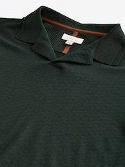 Olive Green Signature Modal Cuban Collar Polo Shirt - Image 8 of 9