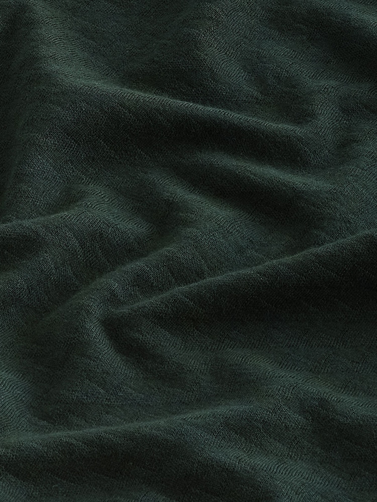 Olive Green Signature Modal Cuban Collar Polo Shirt - Image 9 of 9