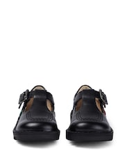 Kickers Black Leather Infant Leather T-Bar School Shoes - Image 3 of 7