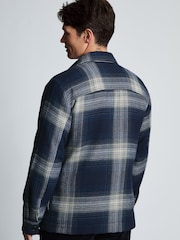 Brook Taverner Blue Flap Pocket Check Overshirt - Image 3 of 6