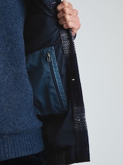 Brook Taverner Blue Flap Pocket Check Overshirt - Image 4 of 6