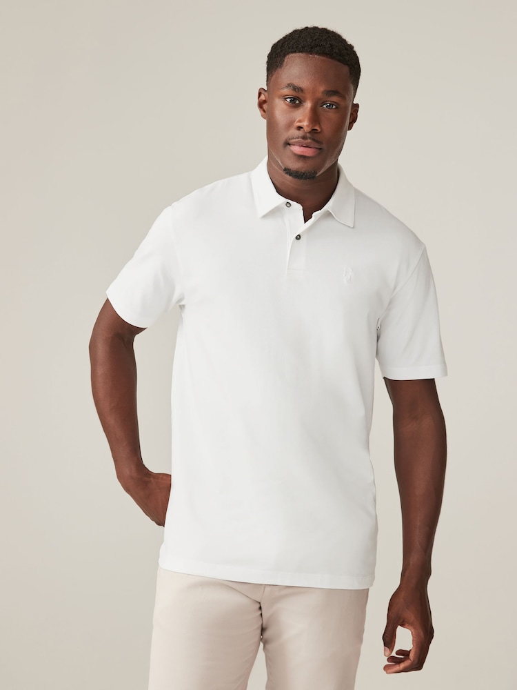 Blue Regular Fit Short Sleeve Jersey Polo Shirts 5 Pack - Image 8 of 17