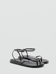 Mango Black Strappy Casual Sandals - Image 2 of 4