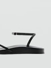 Mango Black Strappy Casual Sandals - Image 4 of 4