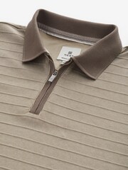 Neutral Regular Fit Smart Zip-Neck Polo Shirt - Image 6 of 7