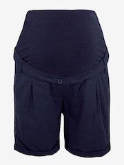 JoJo Maman Bébé Navy Maternity Chino Shorts - Image 1 of 3